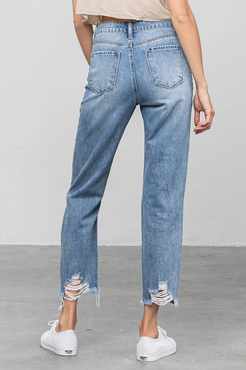 Abby Distressed Girlfriend Jeans