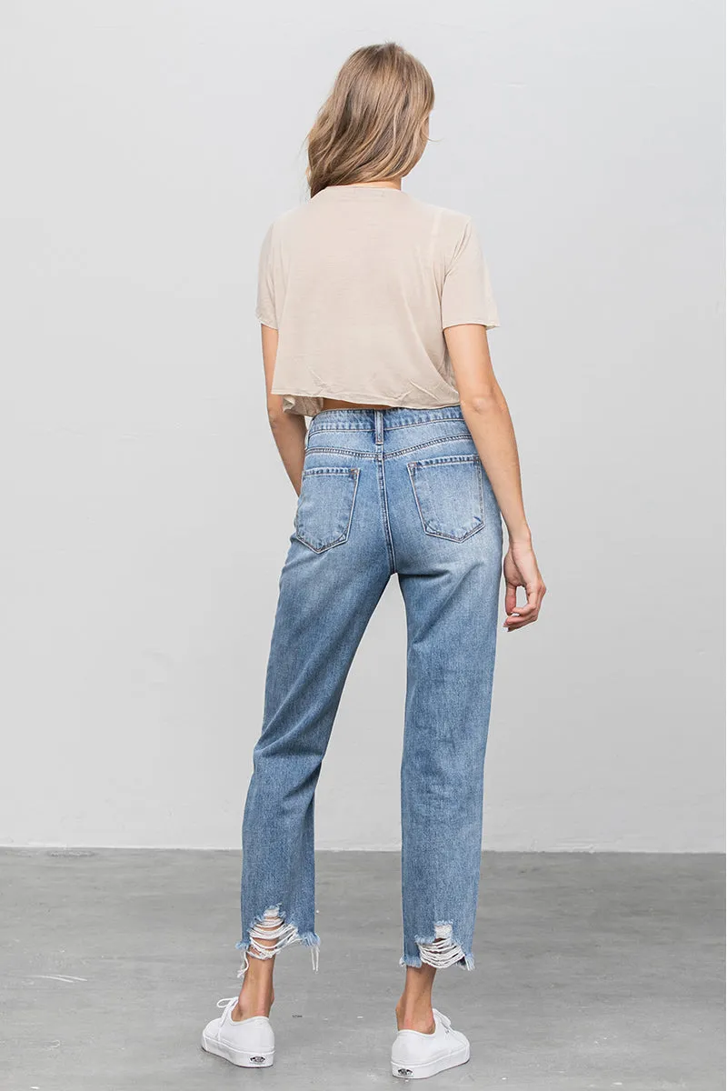 Abby Distressed Girlfriend Jeans