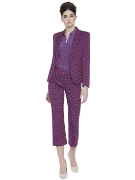 Alice   Olivia - Greyson Double Button Blazer - Navy Multi