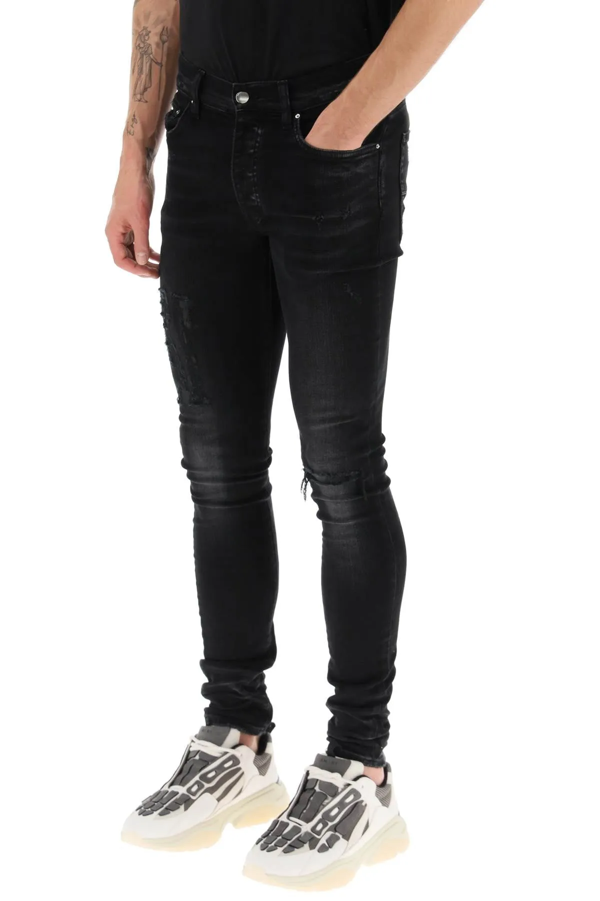 Amiri 'distressed Logo' Jeans (Size - 30)