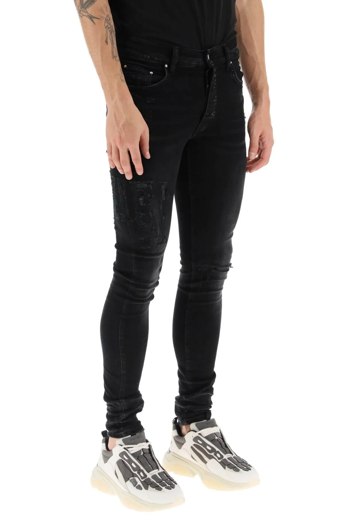 Amiri 'distressed Logo' Jeans (Size - 30)