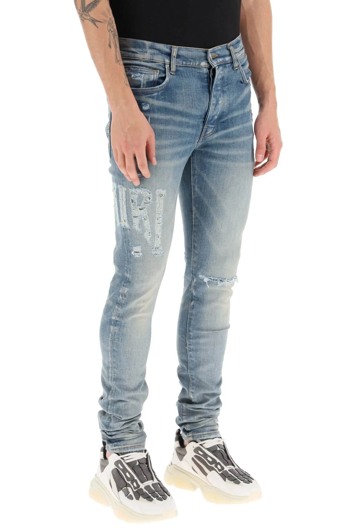 Amiri 'distressed Logo' Jeans (Size - 32)