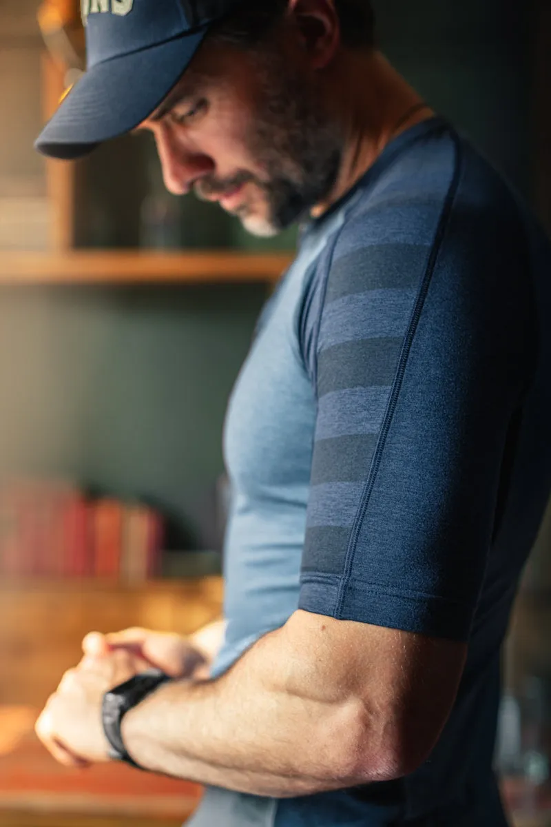 &SONS Basic Training Short Sleeve Tee Navy Marl