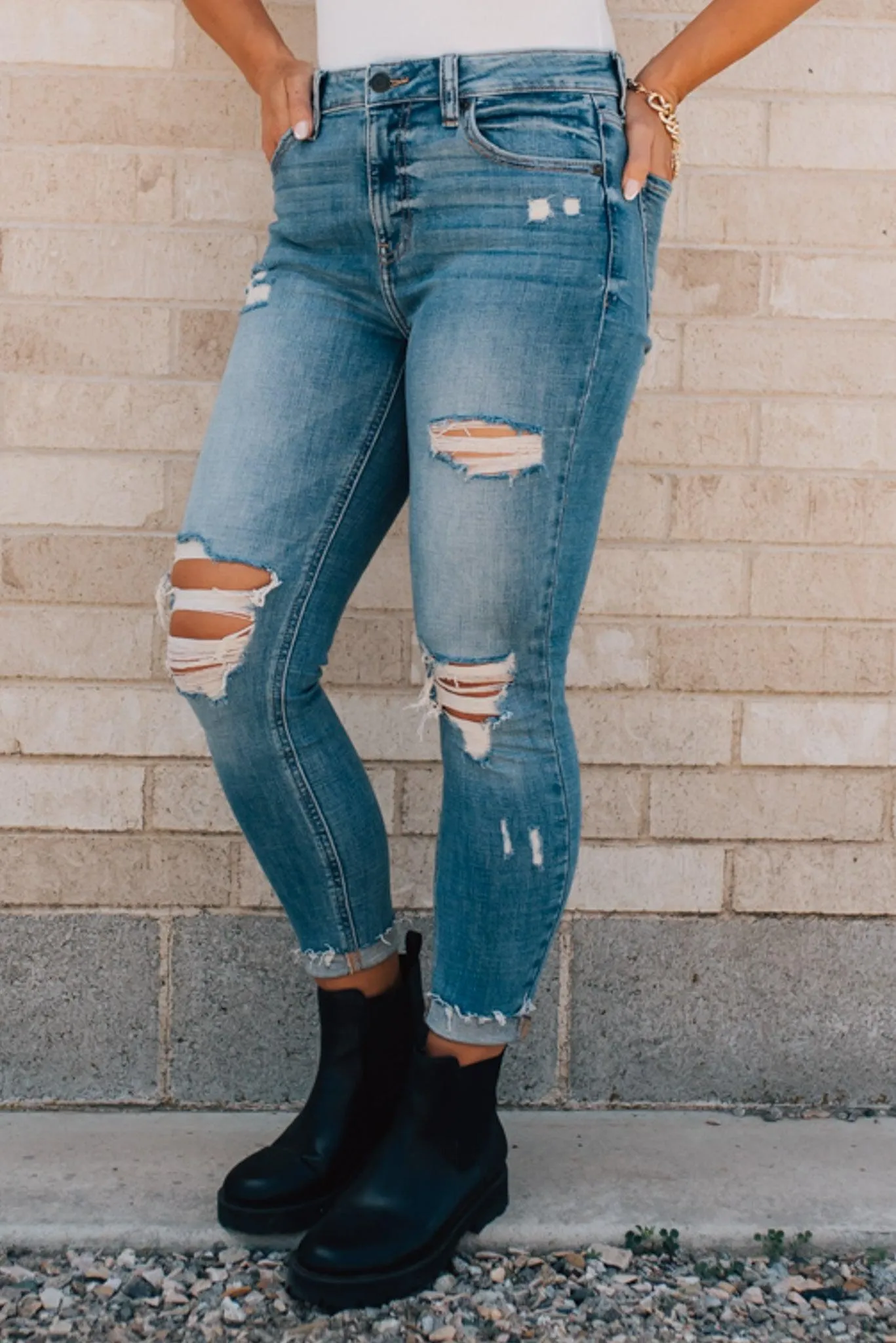 Annalise Distressed Skinny Jeans