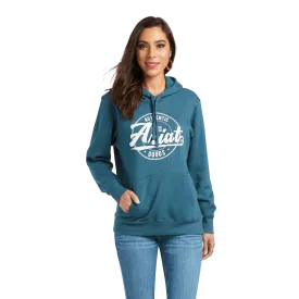 Ariat Women's REAL Teal Arm Logo Hoodie