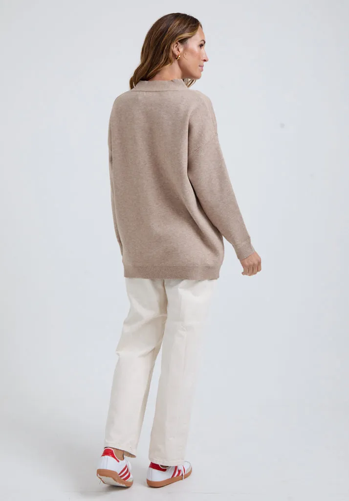 Audrey Oversized Cardigan In Cream