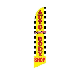 Auto Body Shop Swooper Feather Flag