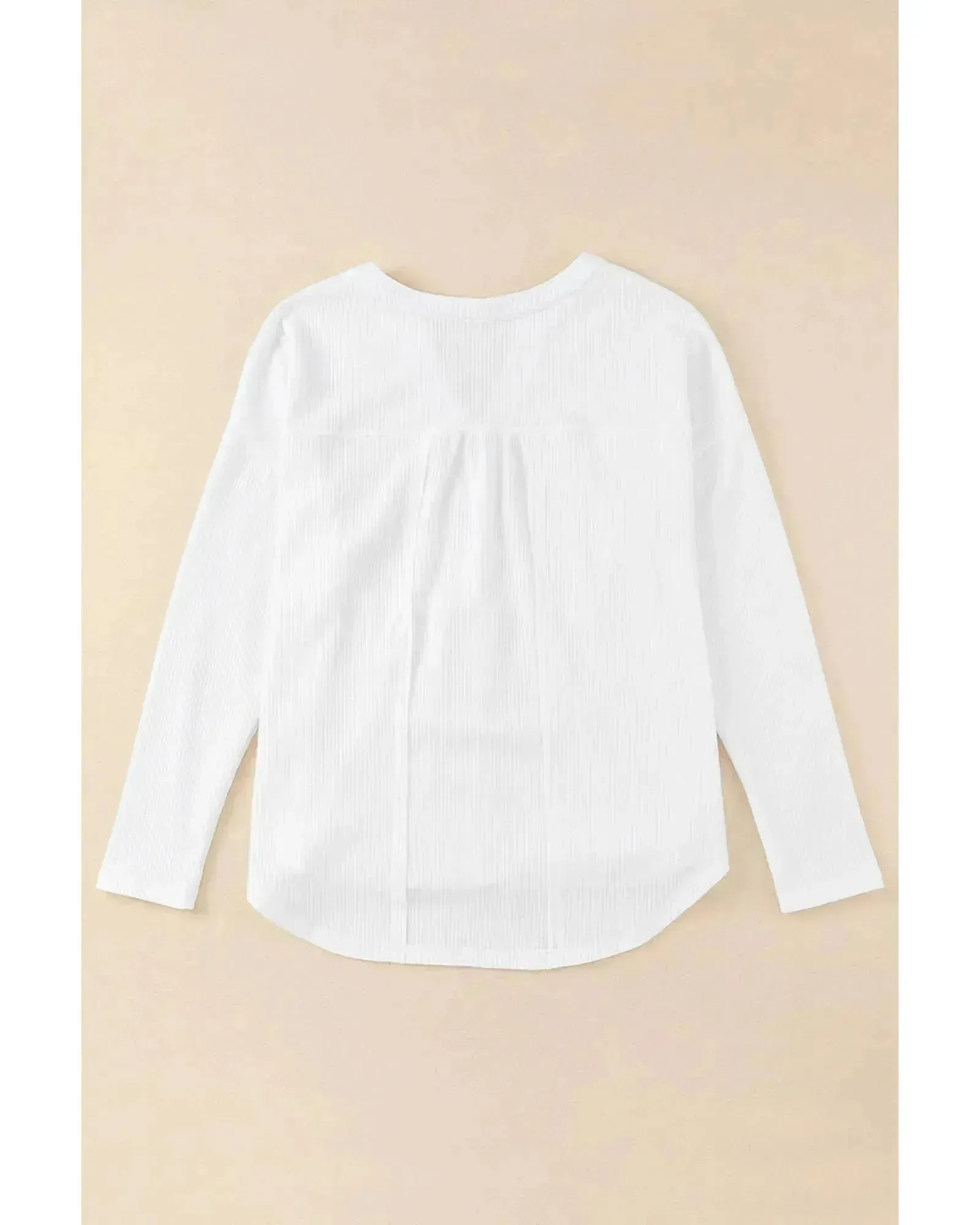 Azura Exchange Waffle Knit Half Button Henley Top - S