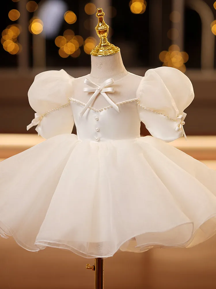 Baby Girl Formal Princess Dresses Girl Fluffy Puff Sleeves Birthday Party Dresses Toddler Ball Gowns