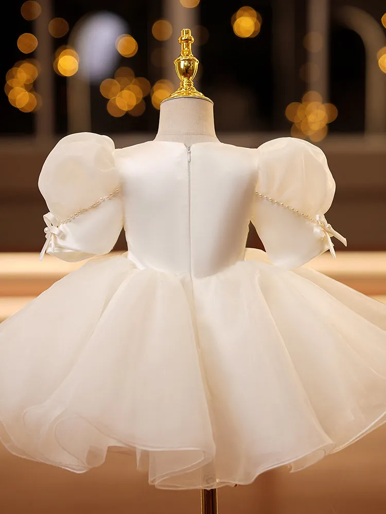 Baby Girl Formal Princess Dresses Girl Fluffy Puff Sleeves Birthday Party Dresses Toddler Ball Gowns