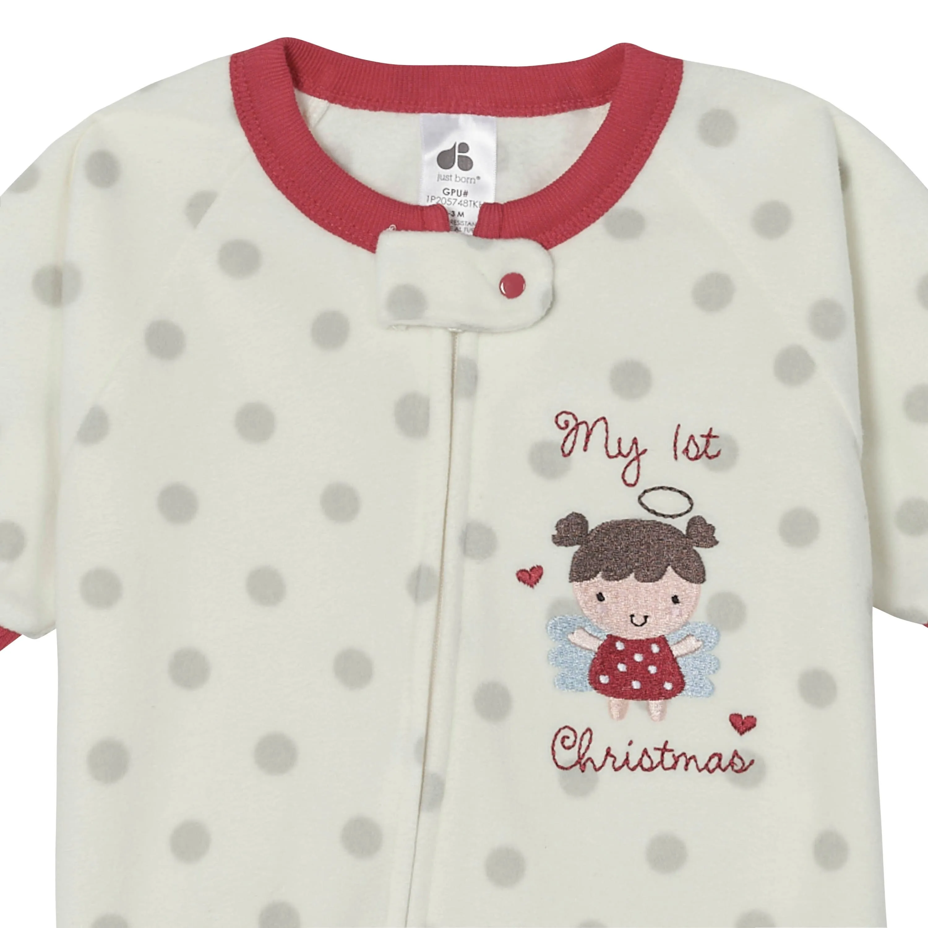 Baby Girls My First Christmas Holiday Fleece Pajamas