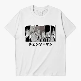 benpaolv Chainsaw Man Manga Girl Characters Art T-Shirt