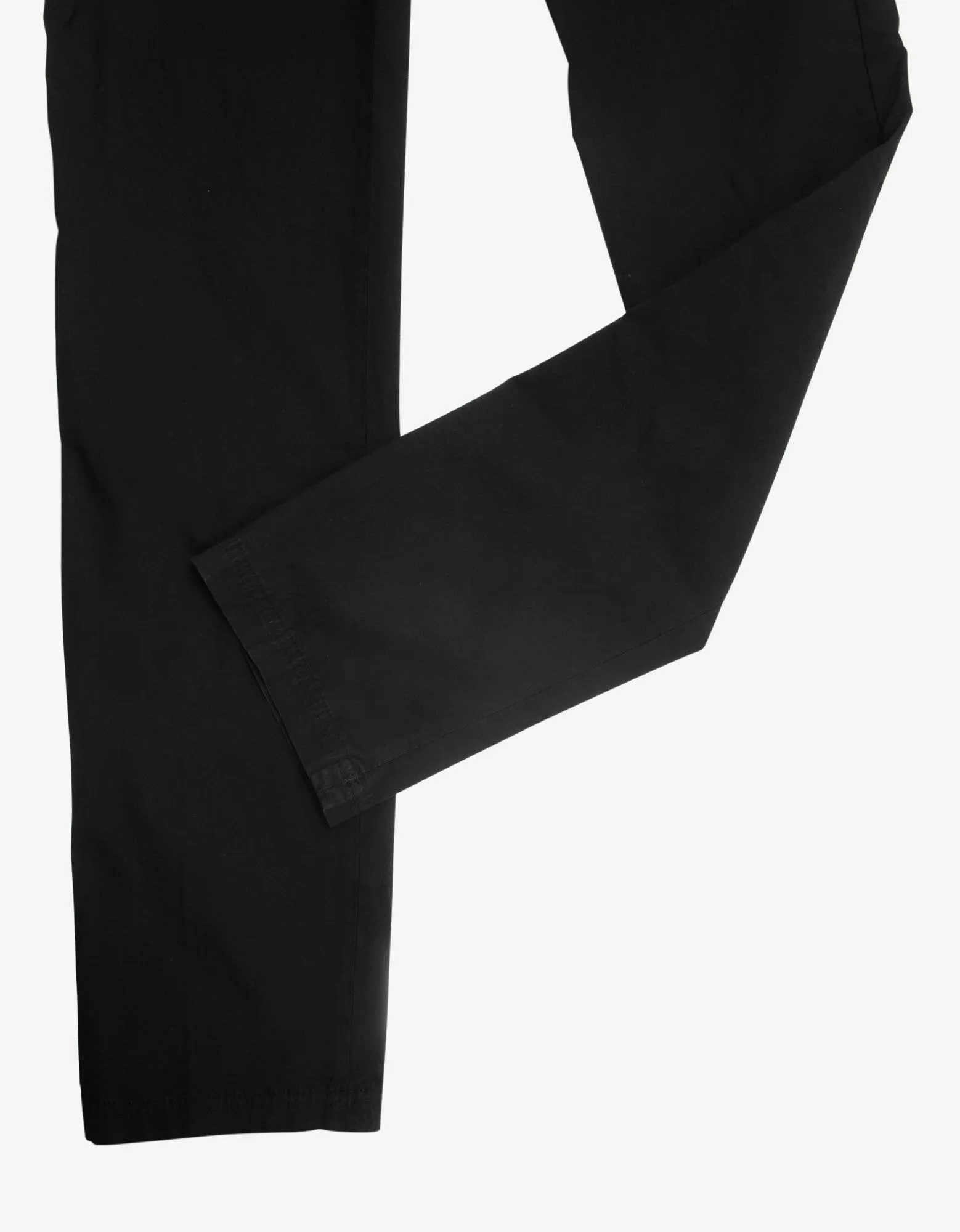 Black Contrast Stitch Chino Trousers -