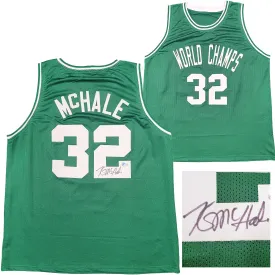 Boston Celtics Kevin McHale Autographed Green Jersey Beckett BAS Witness Stock #208710