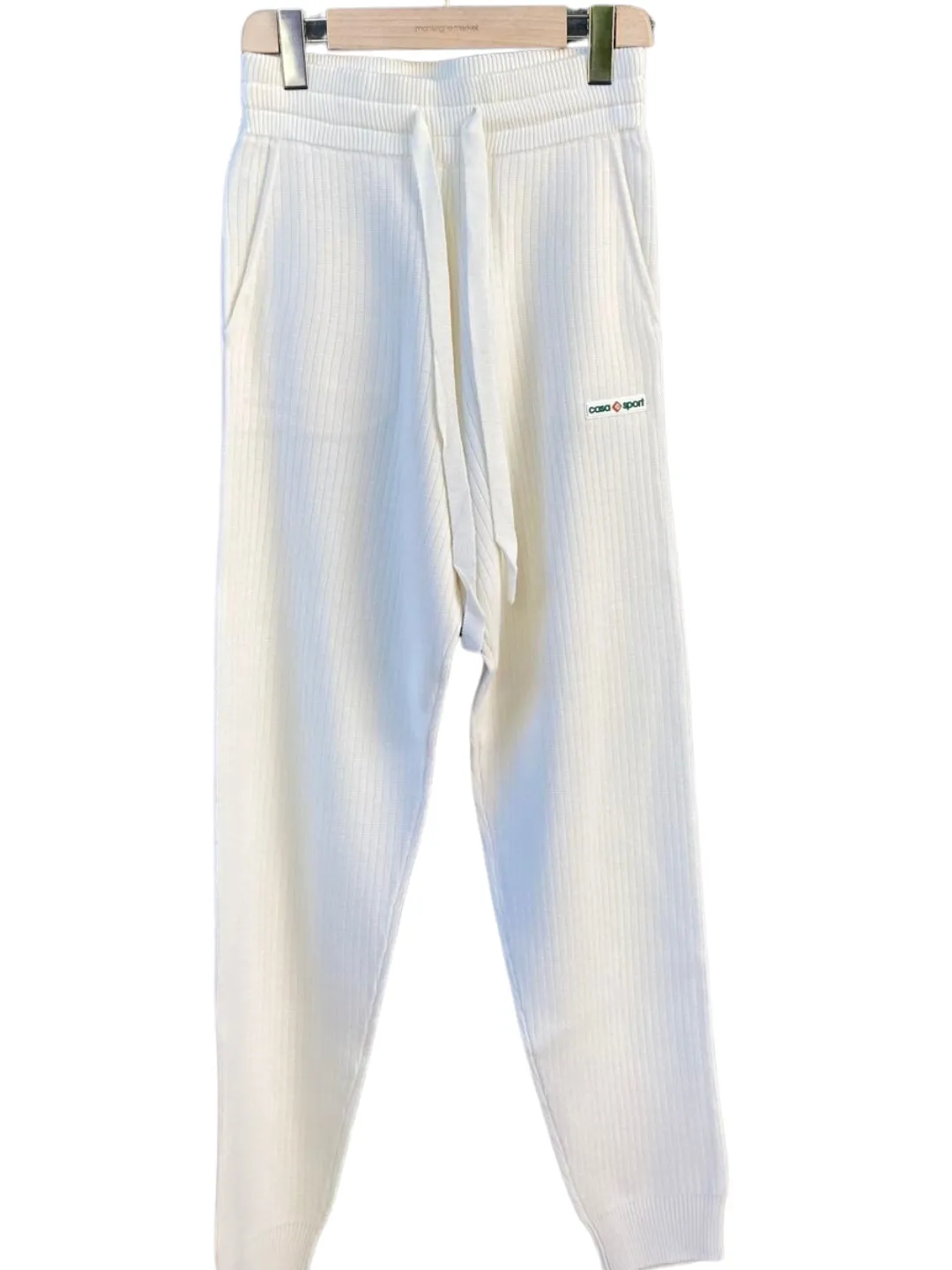 Casablanca Faux Rib Joggers white