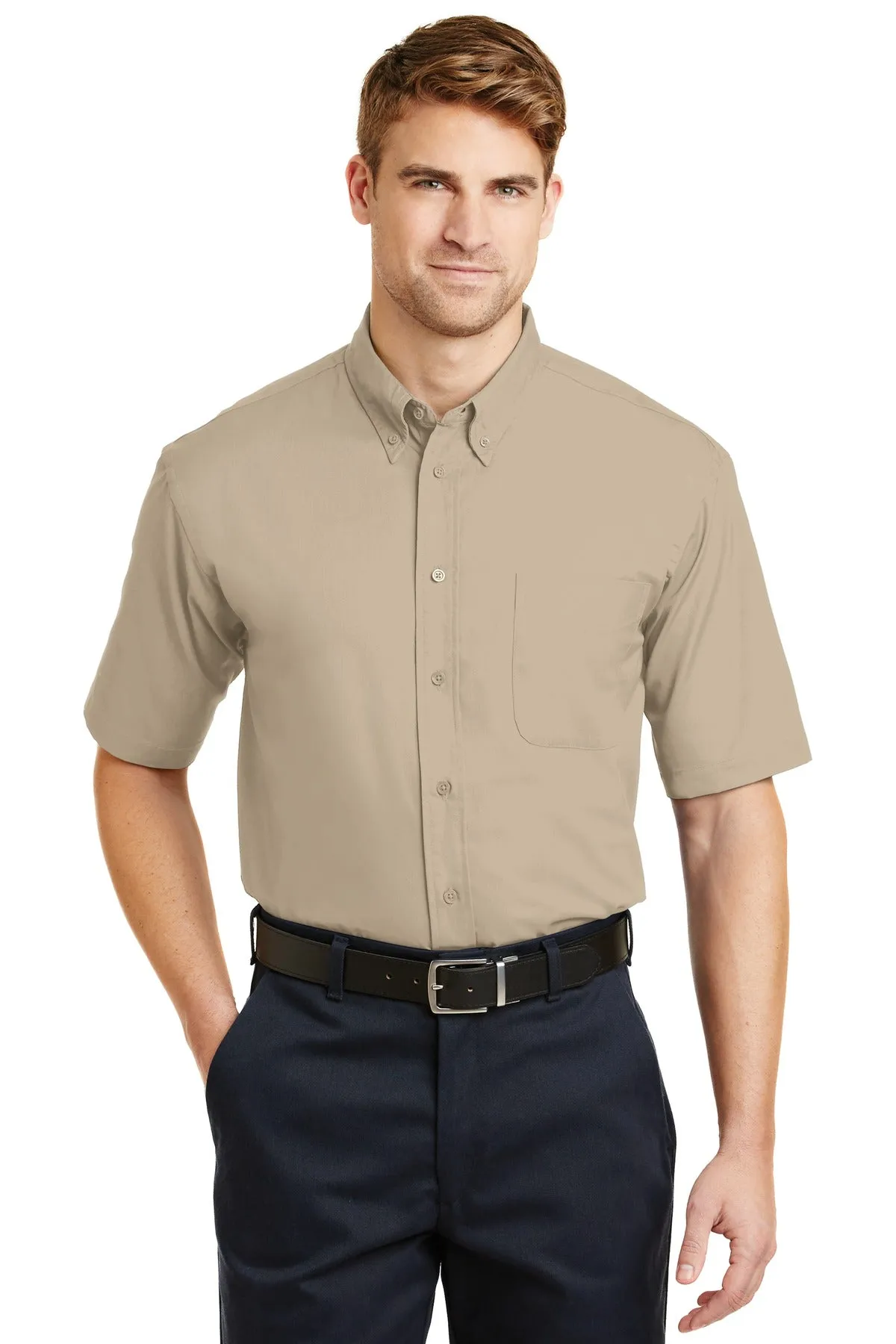 CornerStone Men's Short Sleeve SuperPro Twill Shirt. SP18