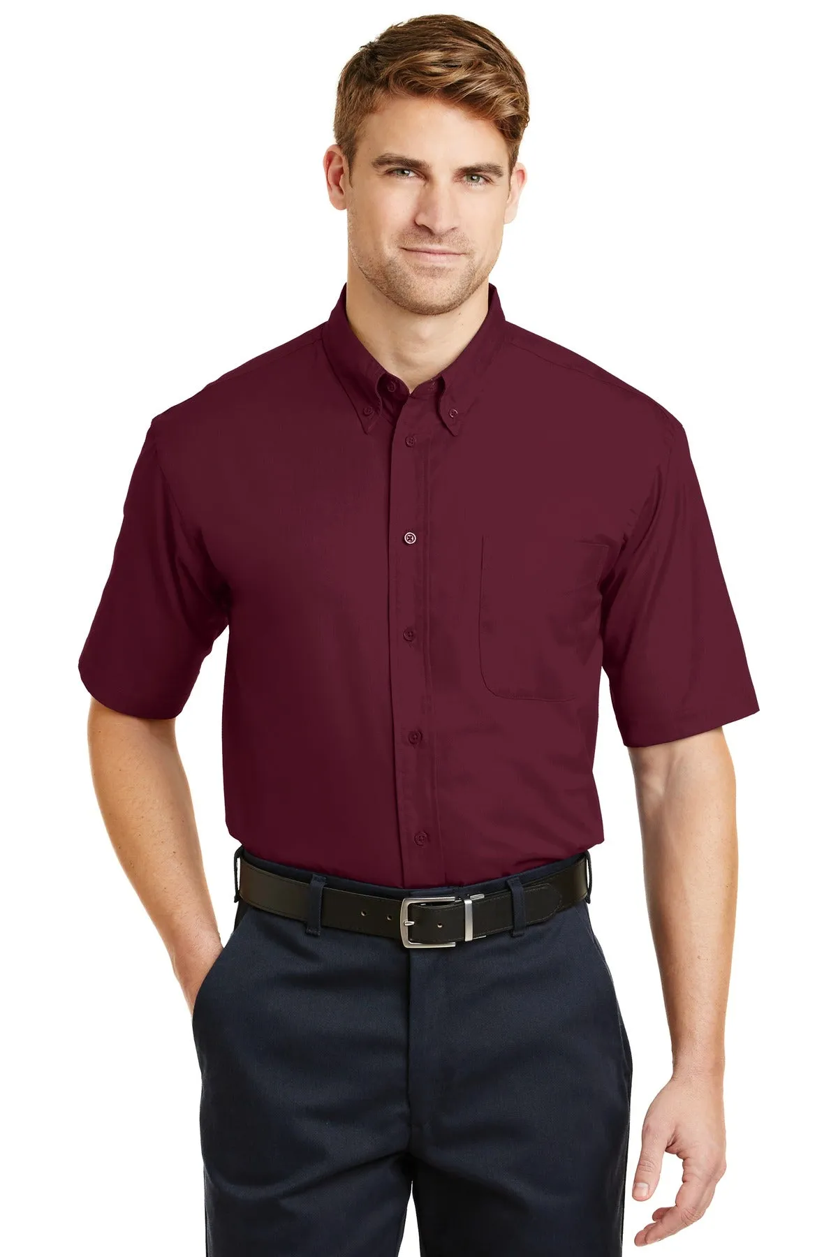 CornerStone Men's Short Sleeve SuperPro Twill Shirt. SP18