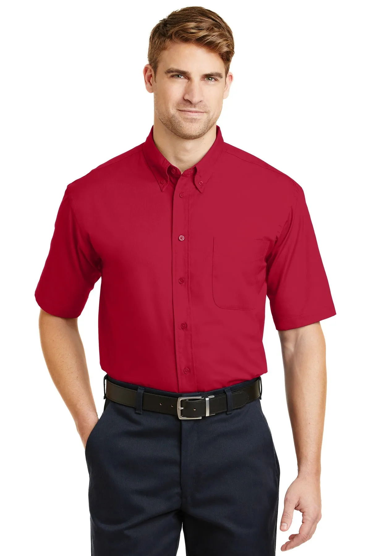 CornerStone Men's Short Sleeve SuperPro Twill Shirt. SP18