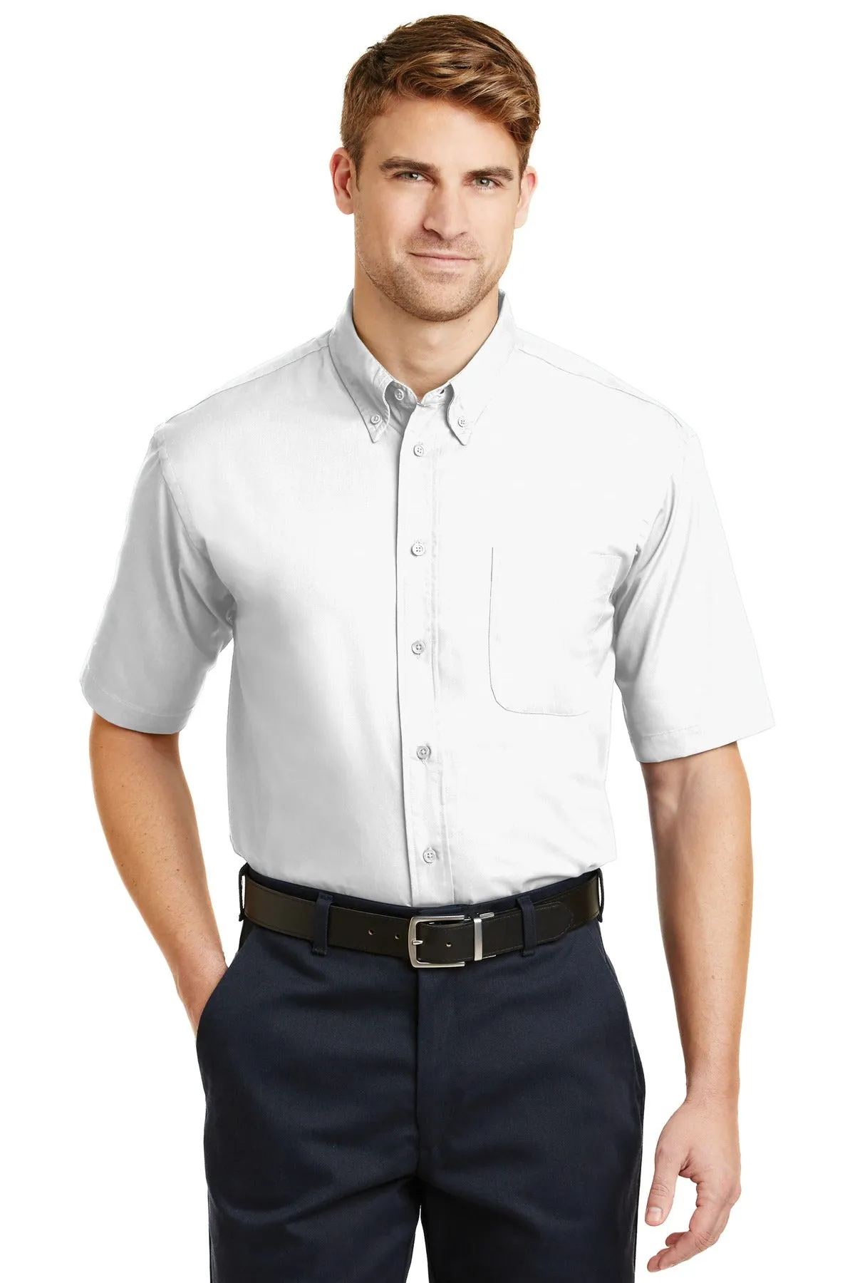 CornerStone Men's Short Sleeve SuperPro Twill Shirt. SP18