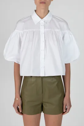 Derek Lam 10 Crosby - Rosa Balloon Slv Shirt In White