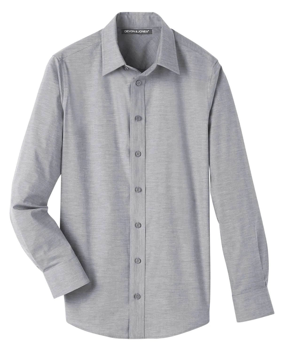 Devon & Jones Men's Crown Collection™ Stretch Pinpoint Chambray Shirt