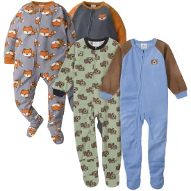 Gerber® 4-Pack Toddler Boys  Fleece Pajamas