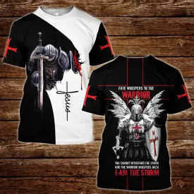 Jesus Knight Templar I Am The Storm Jesus Unisex Shirt - Christian 3D Shirt