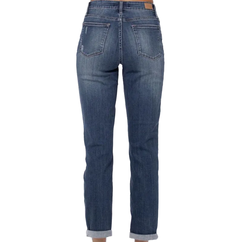 Judy Blue Women's Curvy High Rise Relaxed Fit Jeans