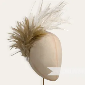 Large Zippered Goose Biot and Hackle Feather Hat Mount