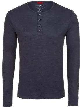 Lightweight Performance Knit Henley - Navy