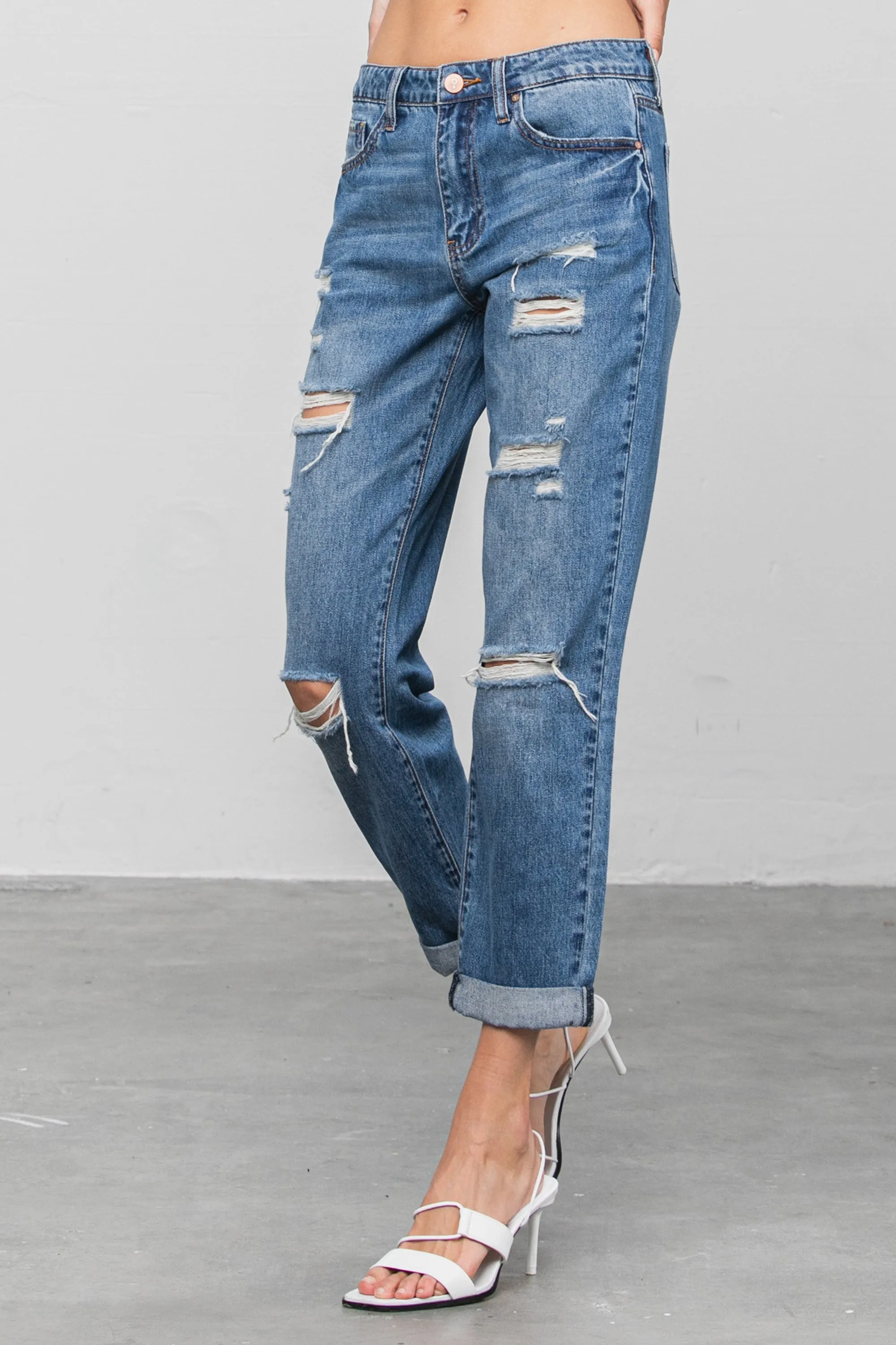 Love Dept Distressed Boyfriend Jeans