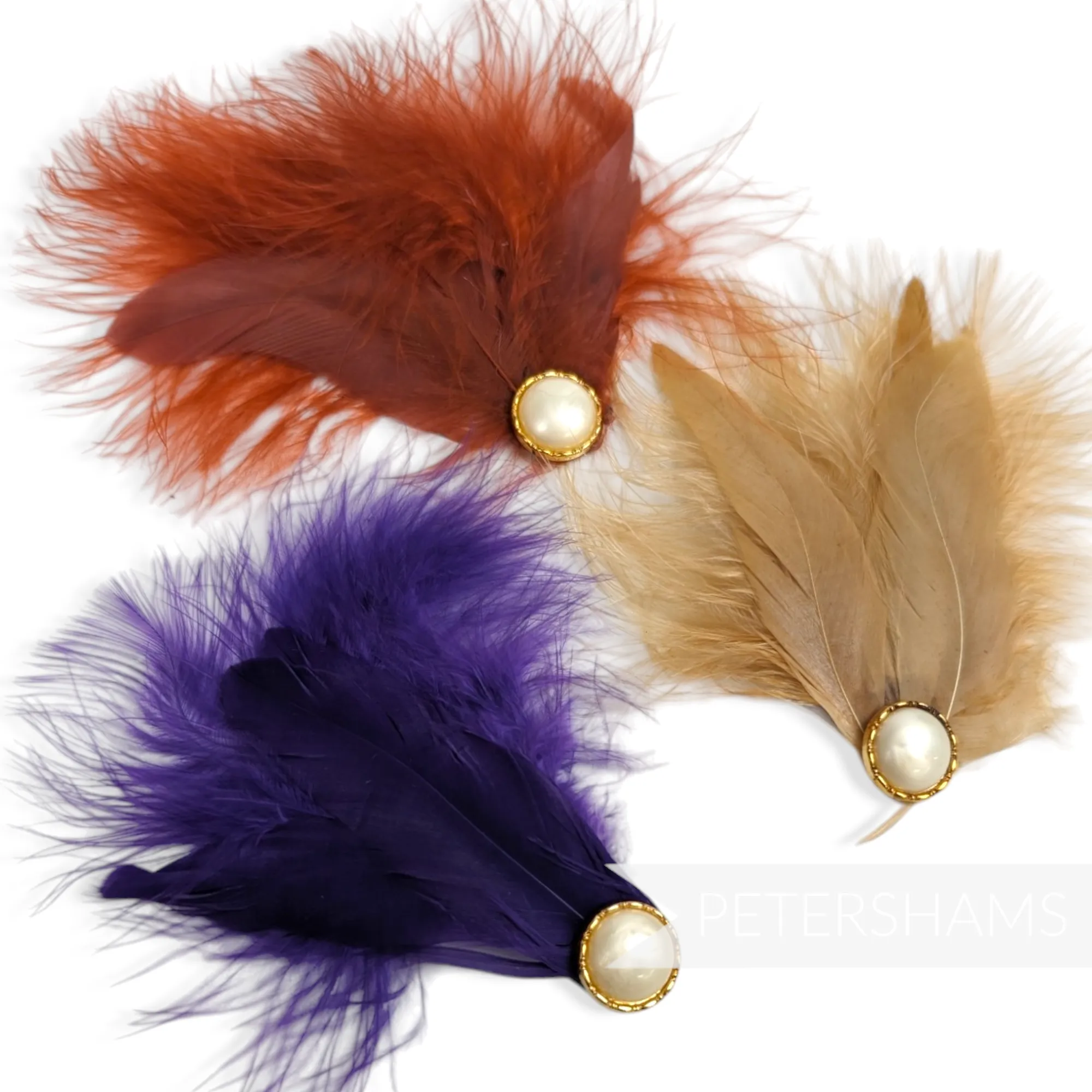 Marabou & Coque Feather Flapper Style Hat Mount