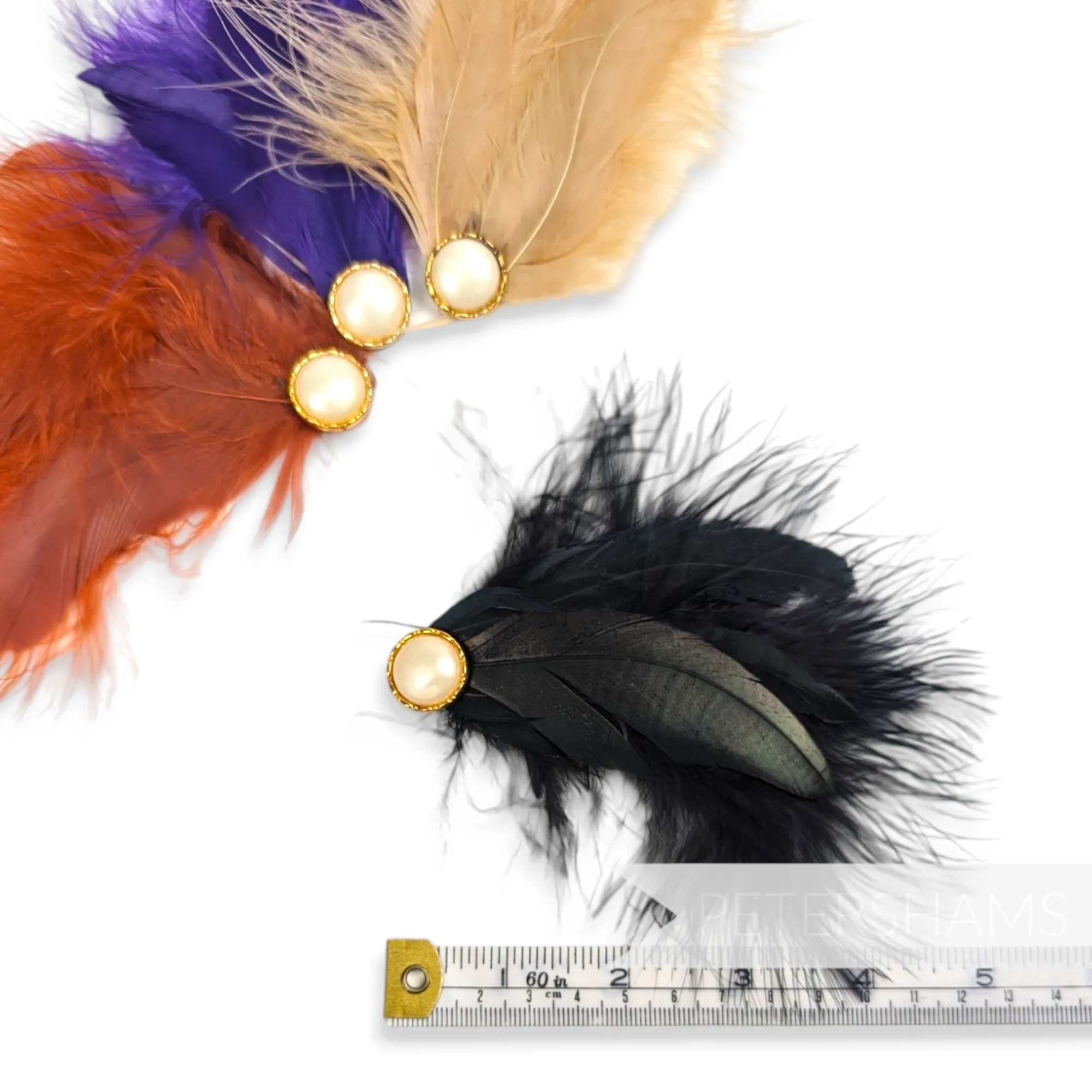 Marabou & Coque Feather Flapper Style Hat Mount