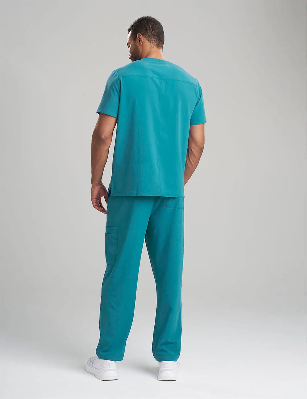 Mens 3-Pocket V-Neck Scrub Top