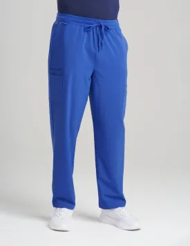 Mens 7-Pocket Straight Leg Scrub Pants - Royal Blue