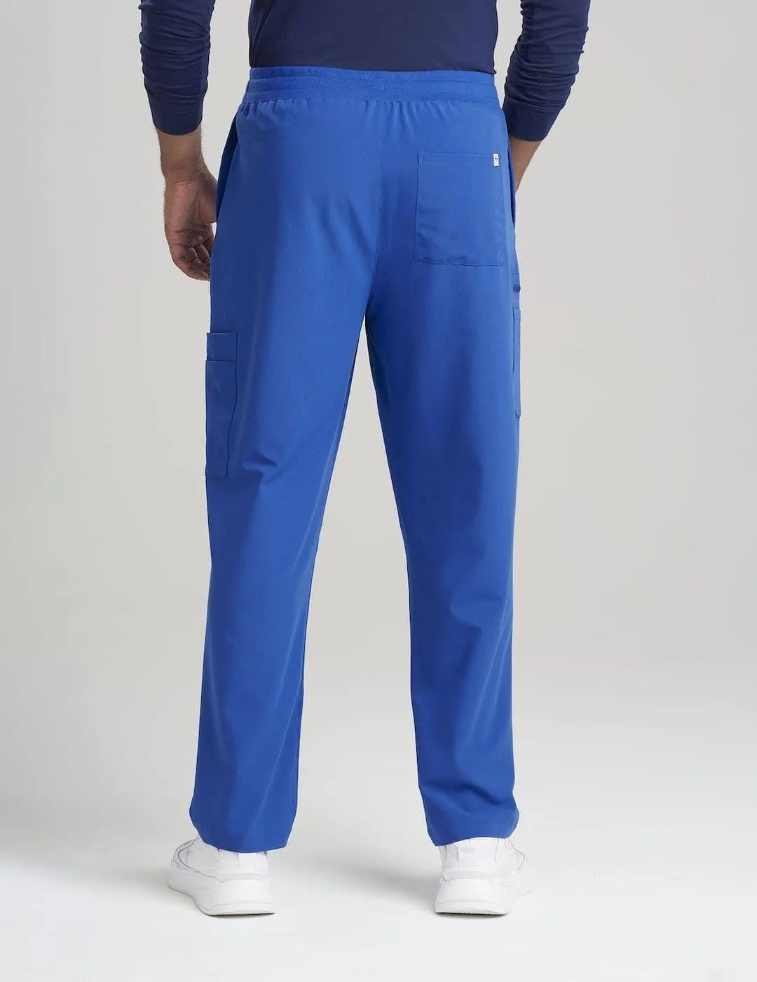 Mens 7-Pocket Straight Leg Scrub Pants - Royal Blue