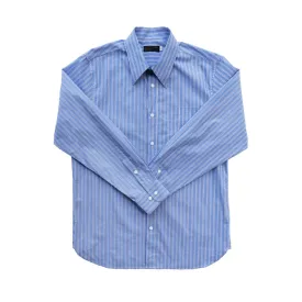 Men's Striped Shirt with Pointed Collar - Business Style