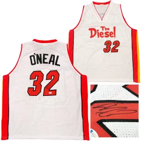 Miami Heat Shaquille Shaq O'Neal Autographed White Jersey The Diesel Beckett BAS Stock #202308