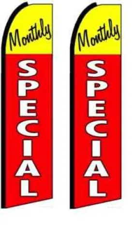 Monthly Special Two (2) Swooper Feather Flag Complete Sets With Pole And Ground Spike