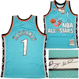 Orlando Magic Anfernee Penny Hardaway Autographed Teal Authentic Mitchell & Ness All Star Game Feb 11,1996 Hardwood Classic Swingman Jersey Size L PSA/DNA Stock #208257