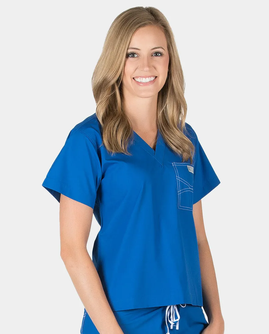 Petite Grey Label Shelby Scrub Top