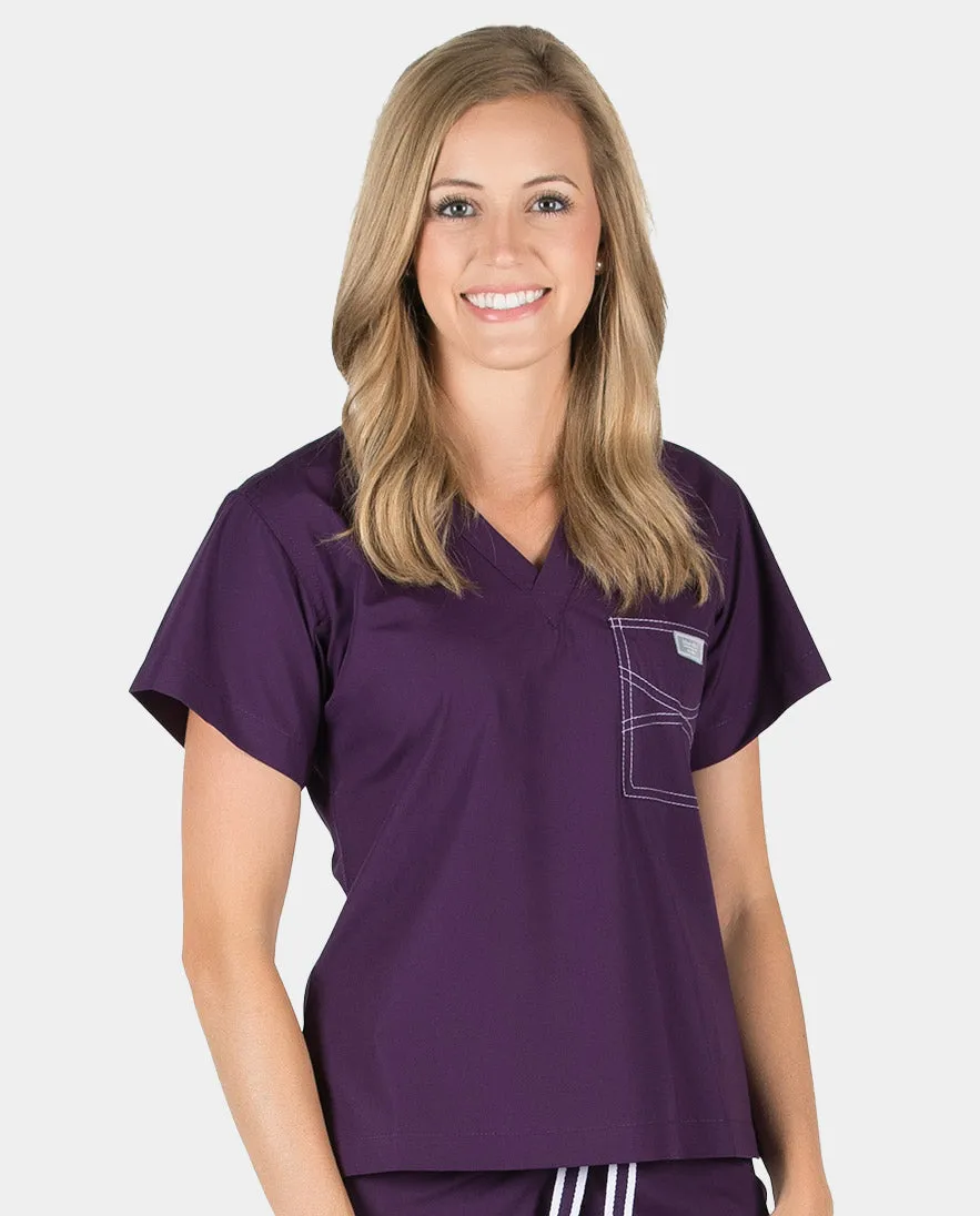 Petite Grey Label Shelby Scrub Top