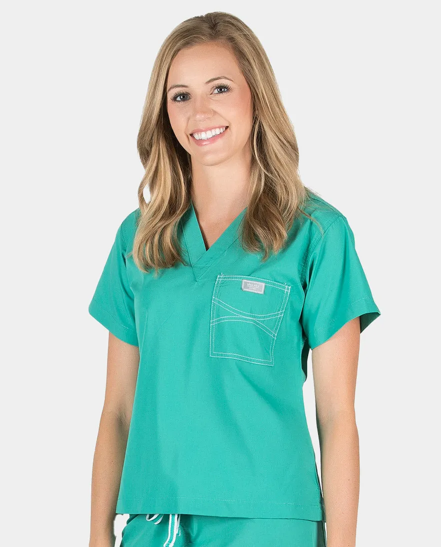 Petite Grey Label Shelby Scrub Top