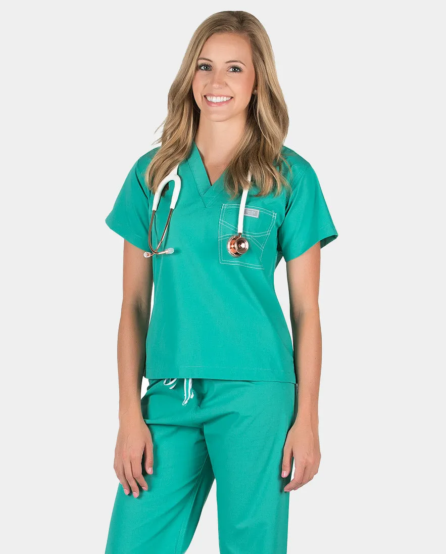 Petite Grey Label Shelby Scrub Top