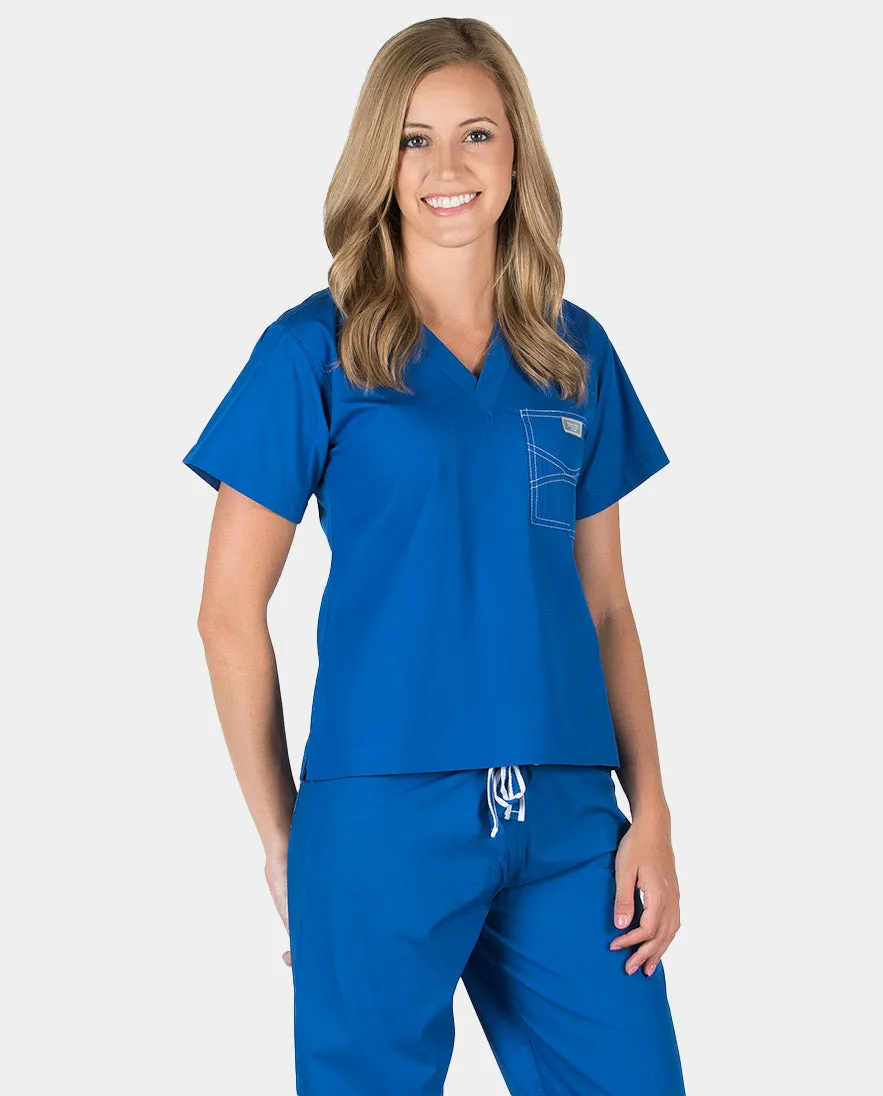 Petite Grey Label Shelby Scrub Top