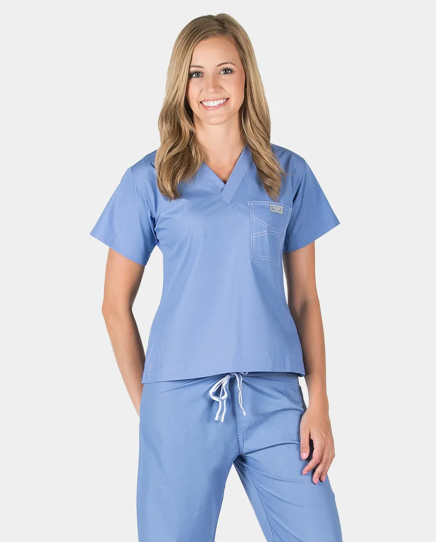 Petite Grey Label Shelby Scrub Top