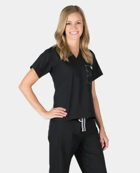 Petite Grey Label Shelby Scrub Top