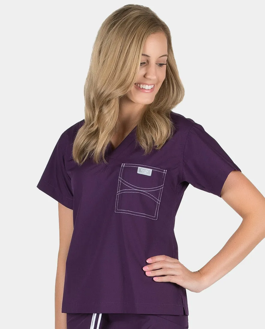 Petite Grey Label Shelby Scrub Top