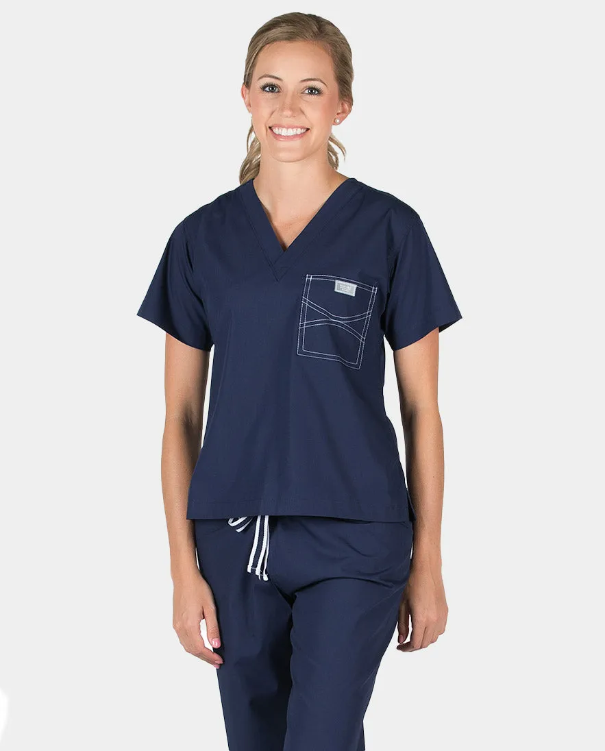 Petite Grey Label Shelby Scrub Top