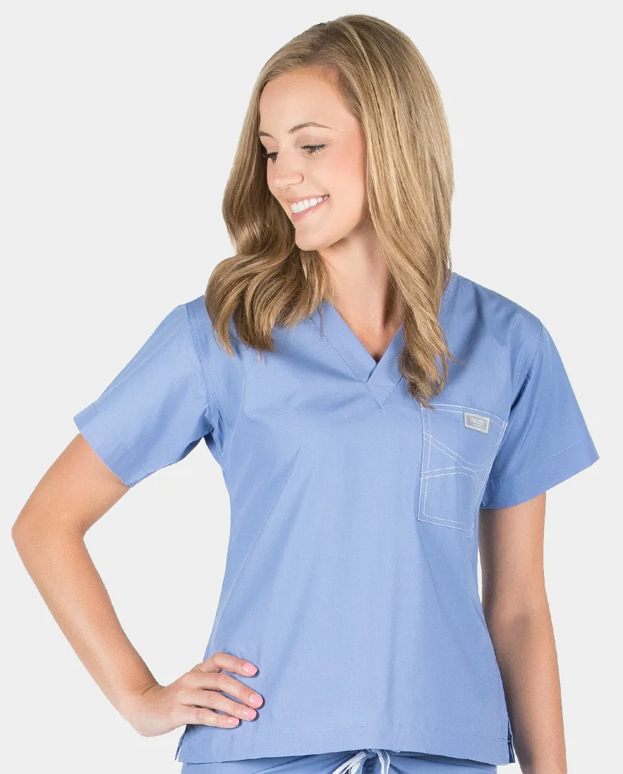 Petite Grey Label Shelby Scrub Top